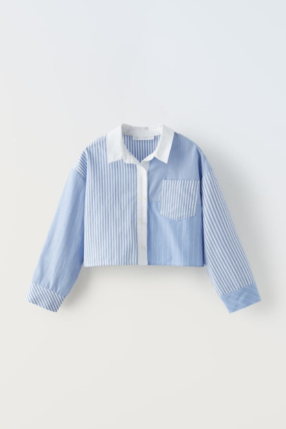 9-10 yil qisqartirilgan poplin futbolka (140 sm)