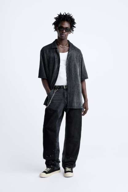 ВЕРТИКАЛЬНАЯ ТЕКСТУРИРОВАННАЯ ФУТБОЛКА M (US M)