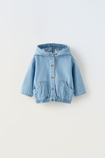 9-12 oylik Denim qalpoqli ko'ylagi (80 sm)