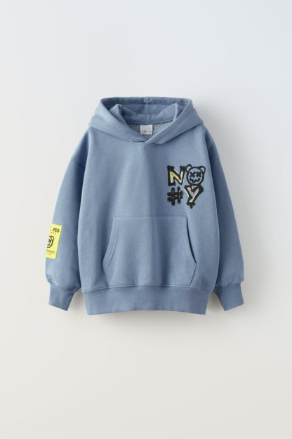ТОЛСТОВКА С ИЗОБРАЖЕНИЕМ МЕДВЕДЯ ГРАФФИТИ 8-9 years (130 cm)