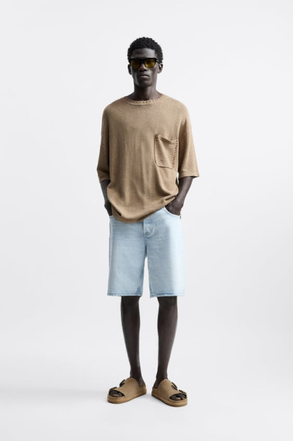 ВЯЗАНАЯ ФУТБОЛКА LINEN - VISCOSE XL (US XL)