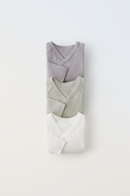 3-УПАКОВКА БОДИ С ВЫРЕЗОМ KIMONO 3-6 months (68 cm)