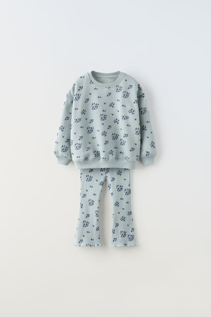 YIRTILGAN KOZOK VA GULLI LEGGINGS. 18-24 months (92 cm)