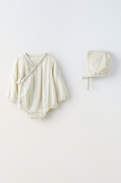 БОДИ С ВЫШИВКОЙ И ЧЕПЧИК 9-12 months (80 cm)