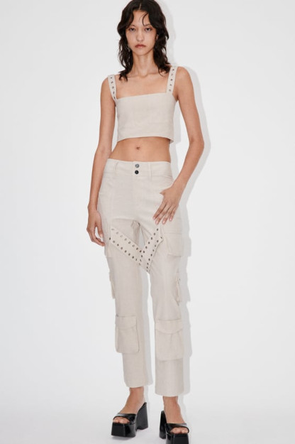 LINEN BLEND CROP TOP - ОГРАНИЧЕННОЕ ИЗДАНИЕ L