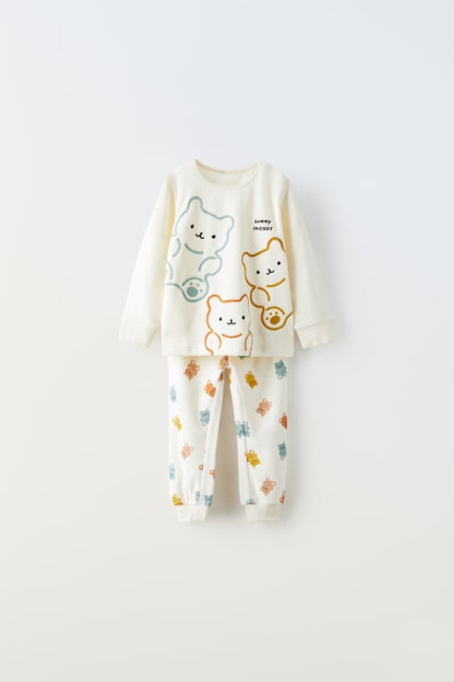 Ayiqli baxmal pijama ZARA 18-24 oyli (92 sm)