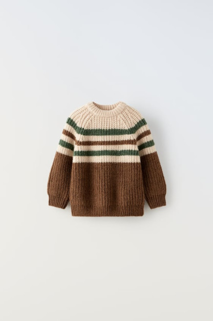 ZARA chiziqli trikotaj sviter 4-5 yosh (110 sm)