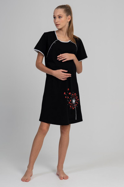 Woman Black Pregnant Tunic XL