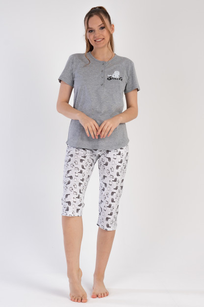 Woman Morning Smile Capri Set S