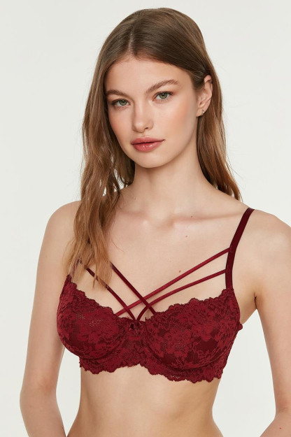 Woman Cara Bra 85 bordeaux