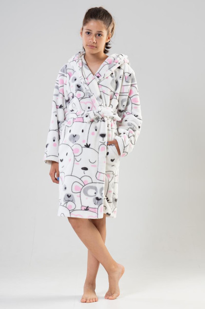 Kids' Girl White Dressing Gown 11/12