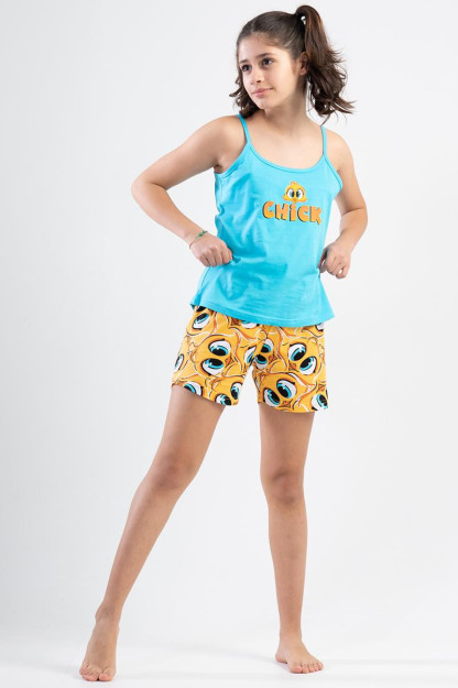 Kids' Girl Chick Short Set 9/10 blue