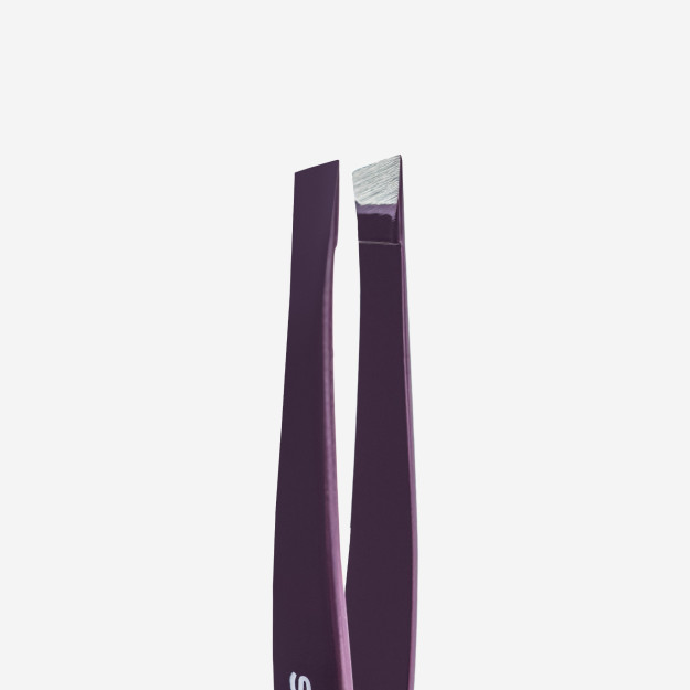 Пинцет для бровей EXPERT 11 TYPE 3v (широкие скошенные кромки), фиолетовый TE-11/3v