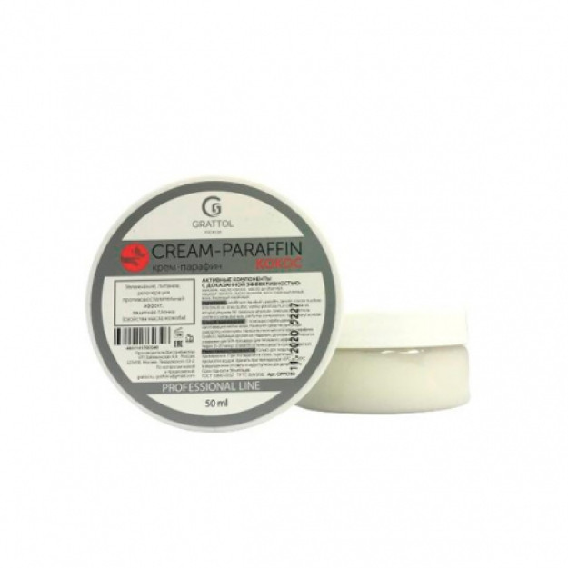 Grattol Premium CREAM-PARAFFIN Кокос 50 мл Крем-парафин с натуральными маслами, витаминами и настоящим пчелиным воском. Используется для ухода за руками и ногами. GPPC50