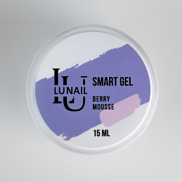 "SMART GEL" Lunail. Трёхфазный гель для моделирования - BERRY MOUSSE (15 мл) 01-005-00062 15мл