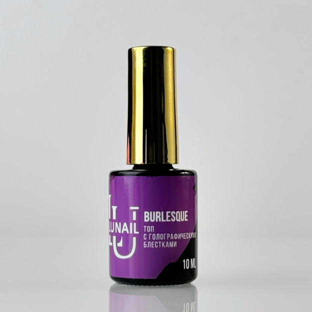 Lunail "Burlesque" (10 ml) 10ml gologramma payetli yopishqoq qatlamsiz yuqori 01-002-00064