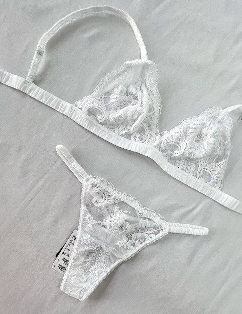 Gipur ichki kiyim to'plami. Bra + Panty thongs M 000382