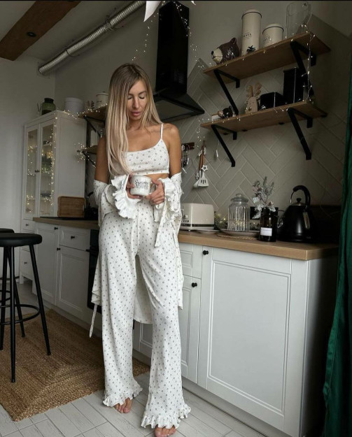 Triko pijama to'plami uch L 000504