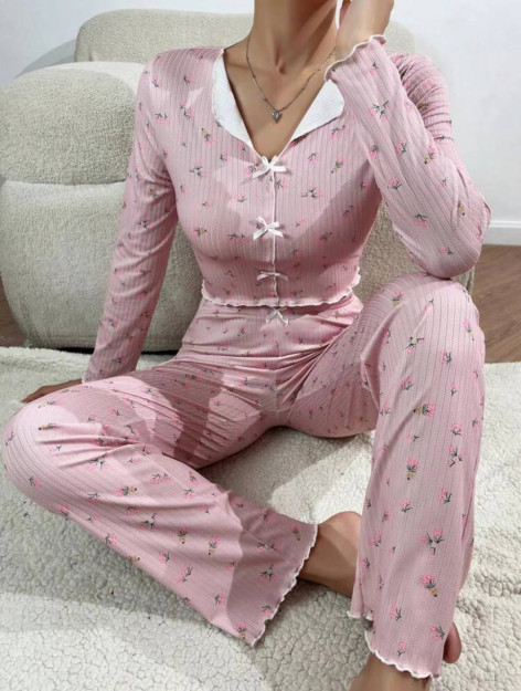 S qovurg'ali pijama to'plami 000563