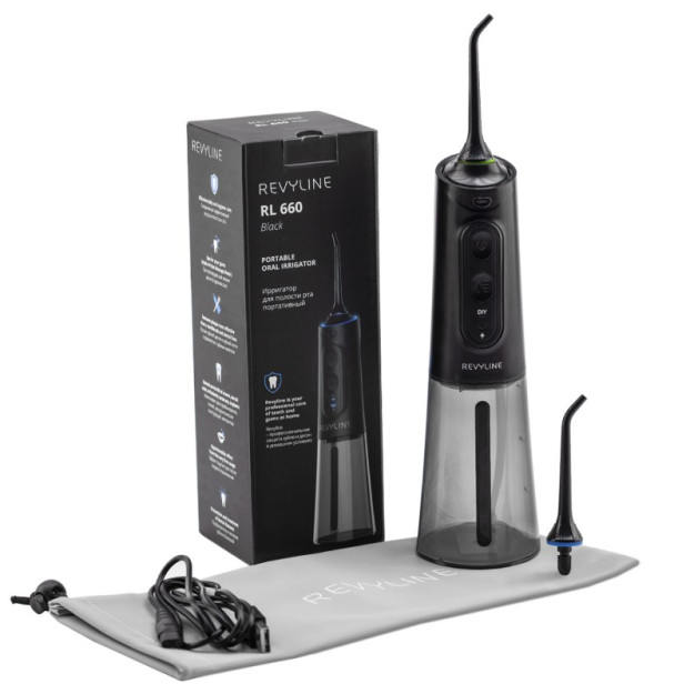 Портативный ирригатор Revyline RL 660 Black Irrigator Revyline RL 660 Black Портативный ирригатор Revyline RL 660 Black Irrigator Revyline RL 660 Black Высота упаковки\t 22.3 см Длина упако