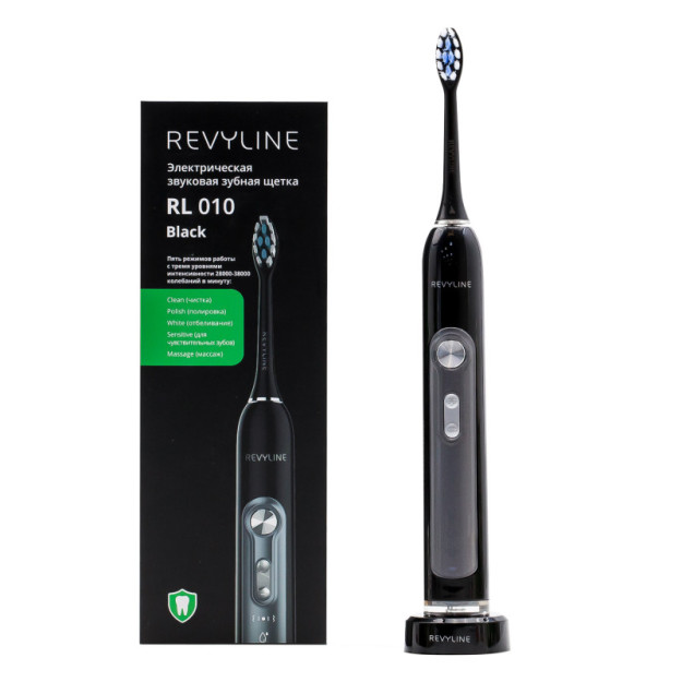 Revyline rl 010 Black Elektricheskaya zvukovaya zubnaya sh ovozli tish cho'tkasi Звуковая зубная щётка Revyline RL 010 Black  Elektricheskaya zvukovaya zubnaya shetka Revyline RL 010 , Black