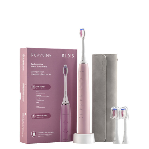 Revyline rl 015 pushti elektrik elektr tovushli tish cho'tkasi Электрическая звуковая зубная щетка Revyline RL 015 Pink   Elektricheskaya zvukovaya zubnaya shetka Revyline RL 015 , Pink