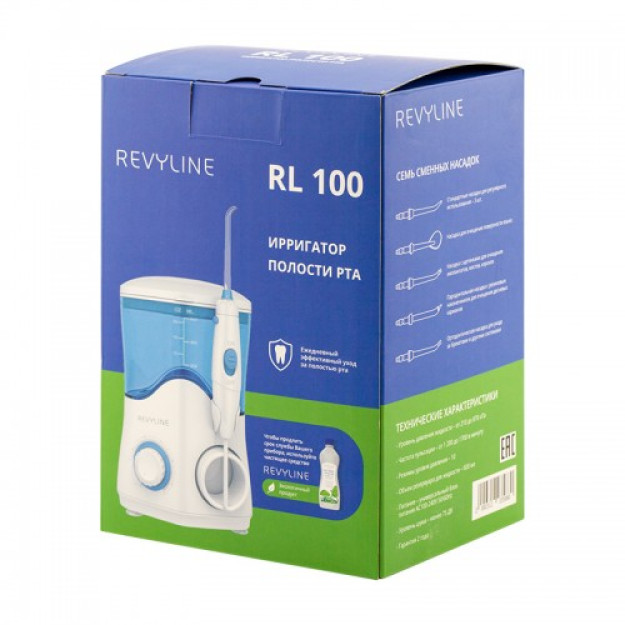 Стационарный ирригатор Revyline RL 100 Irrigator Revyline RL 100 White Стационарный ирригатор Revyline RL 100 Irrigator Revyline RL 100 White Габариты – 210х130х100 мм. Вес – 640 г.