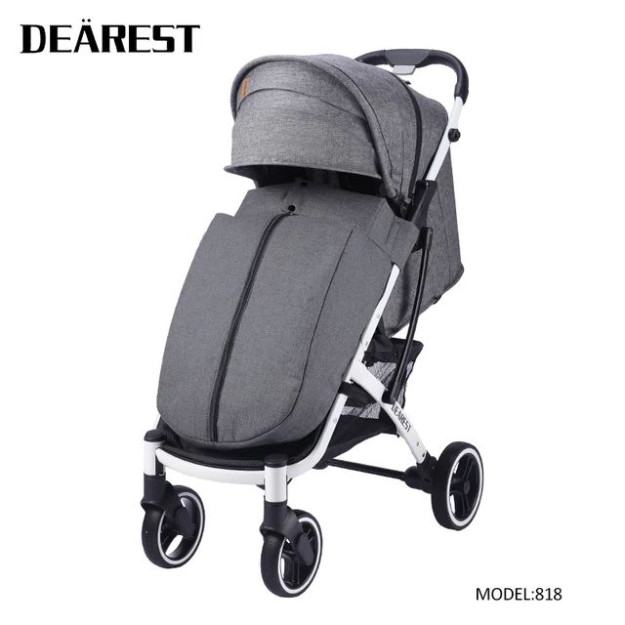 Детская Коляска Kolyaska detskaya Dearest 818+ Cvet : Grey Cvet Rami : White