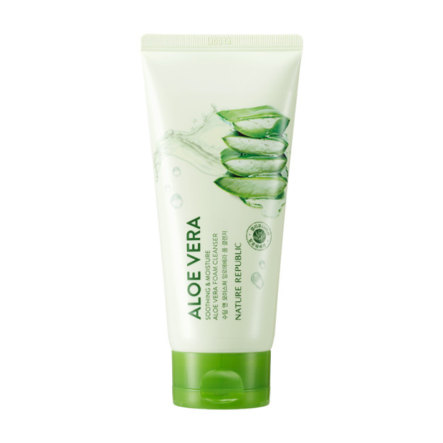 NATURE REPUBLIC ALOE VERA SOOTHING & MOISTURE ALOE VERA FOAM CLEANSER 100413