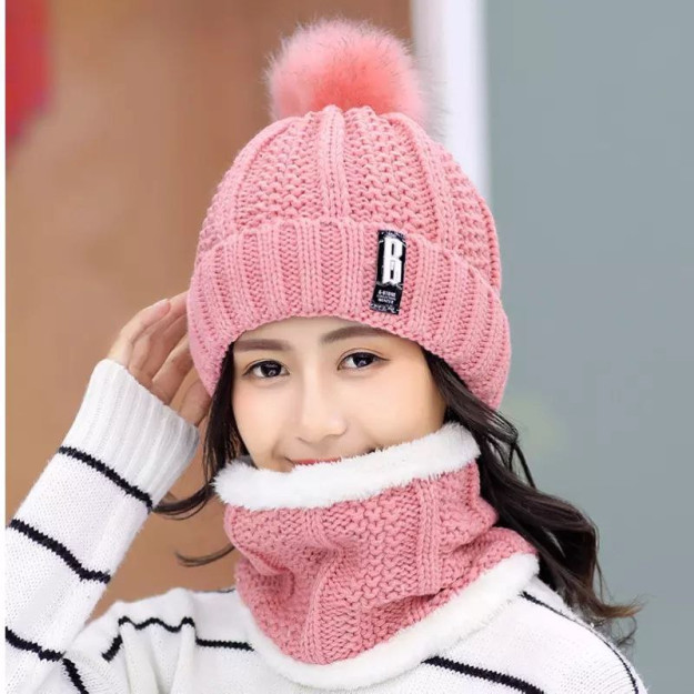 Ayollar to'plami shlyapa va sharf tomoq snood   801