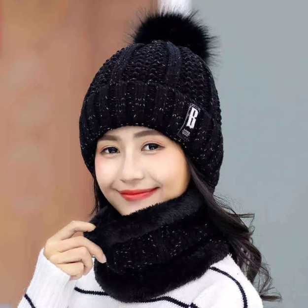 Ayollar to'plami shlyapa va sharf tomoq snood   801