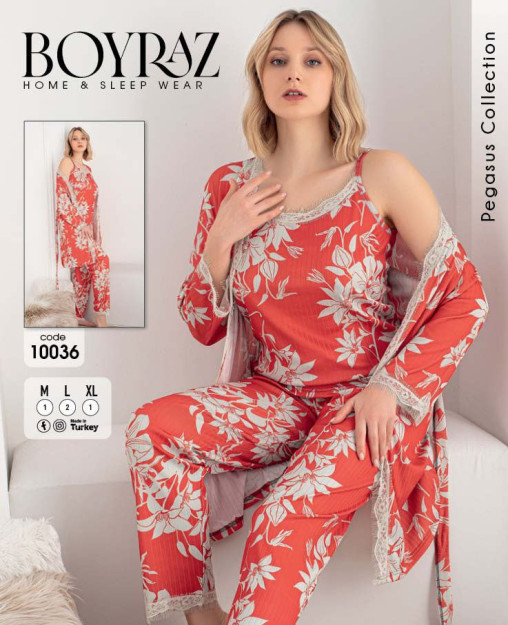Boyraz pijamalari, qizil XL XL W10036XL