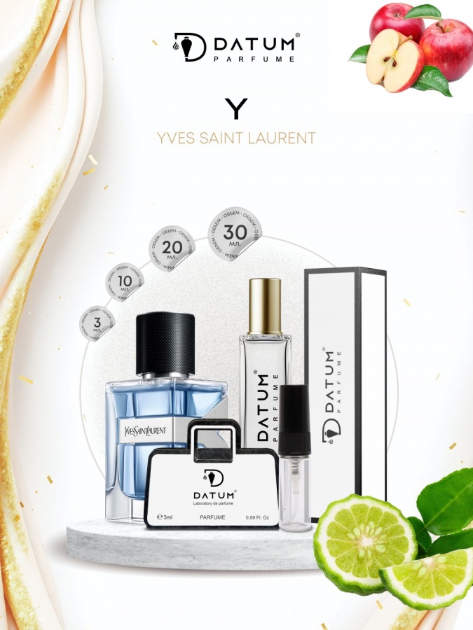 Erkaklar atiri Datum Parfume YSL Y 20 ml, bergamot olma mavrid va kedr bilan