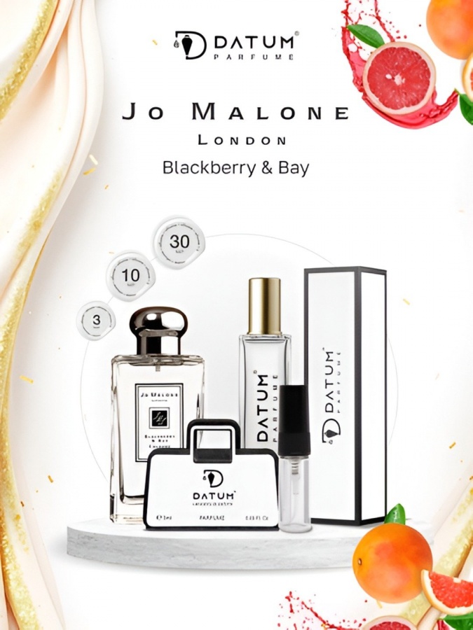 Ayollar atiri Datum Parfume Blackberry & Bay 30 ml, qoraqarag'ay dafna kedr va vetiver bilan