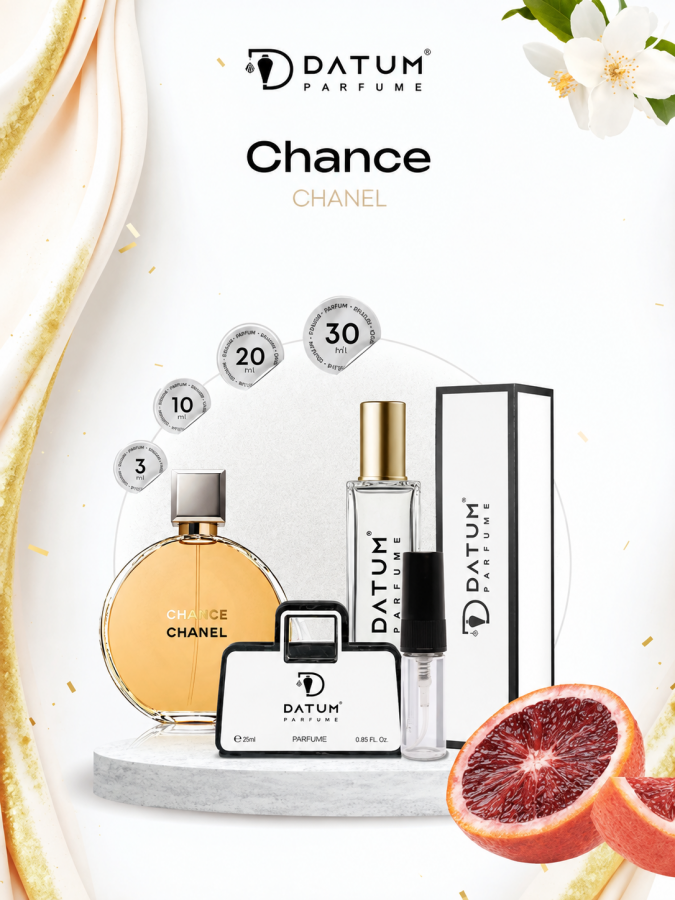 Ayollar atiri Datum Parfume Chance 30 ml, ayva greypfrut jasmin va muskus bilan