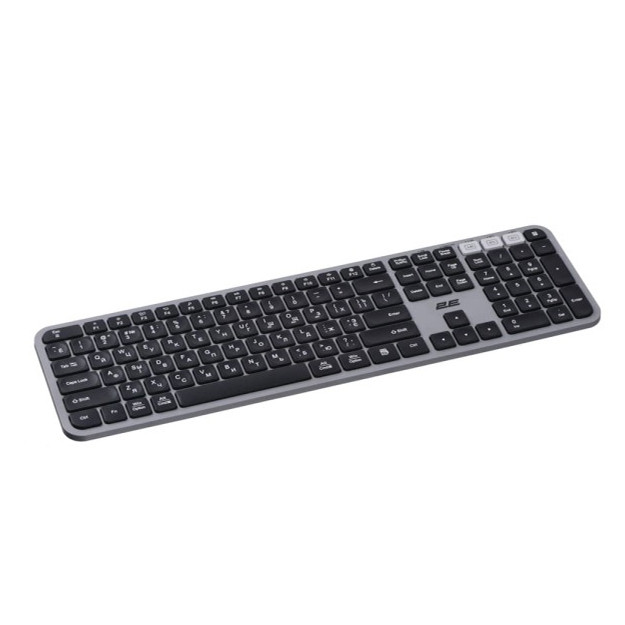 Simsiz klaviatura 2E KS240 WL BT Gray