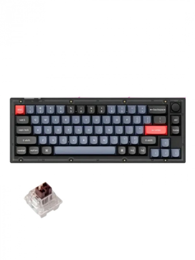 Klaviatura Keychron V2 68Key QMK K Pro Brown Hot-Swap Knob Frosted Black RGB