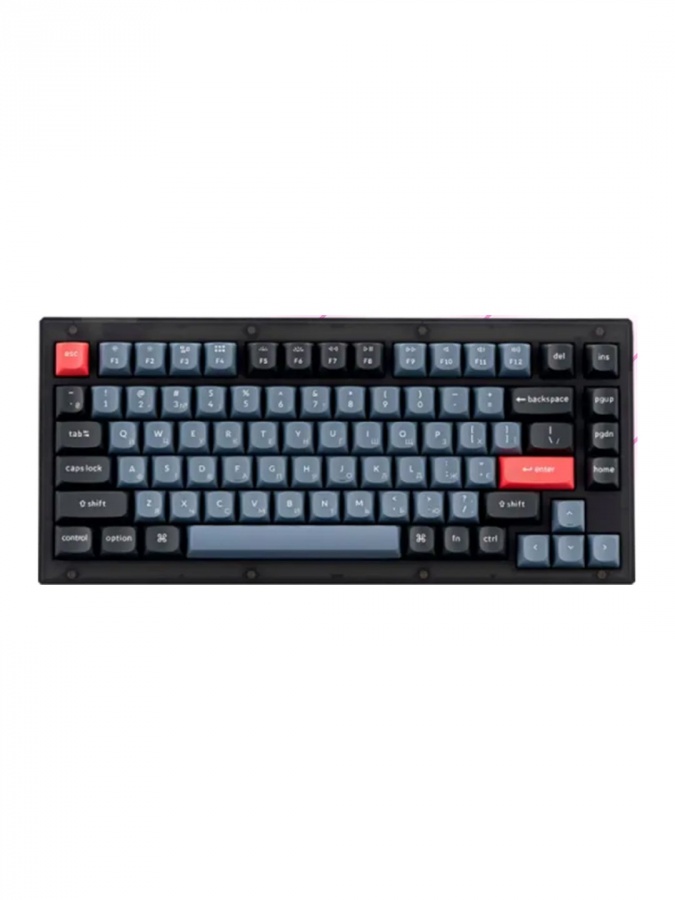 Klaviatura Keychron V1 ANSI 75% Frosted Black Gateron G Pro Red