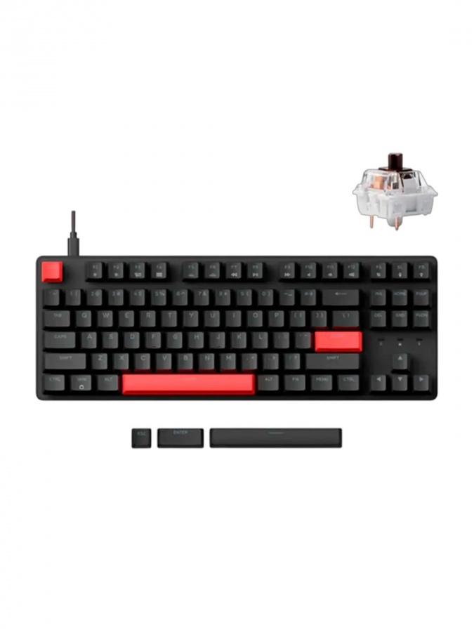 Klaviatura Keychron Lemokey X1 — 87 tugma, Brown Switch