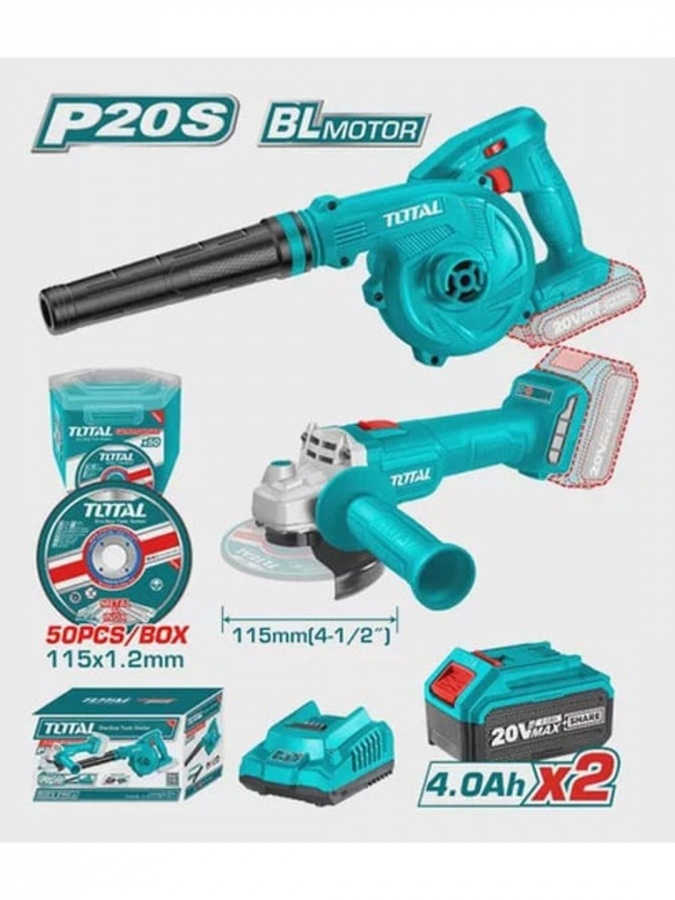 Sanoat feni va yelimli pistolet TOTAL TOSLI2211315 (To'plam)