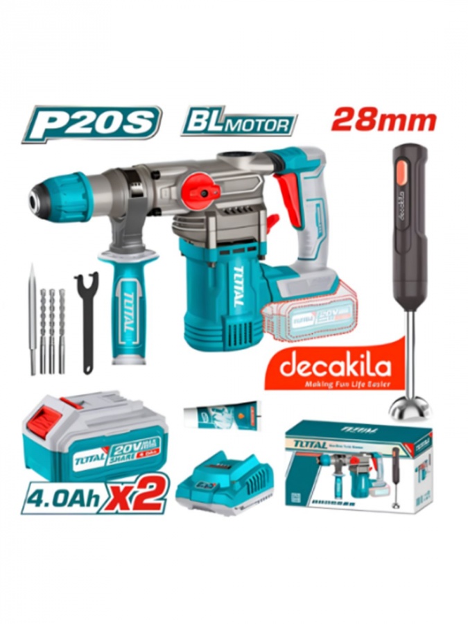 Akkumulyatorli asboblar to'plami TOTAL TOSLI231001 (perforator + blender)