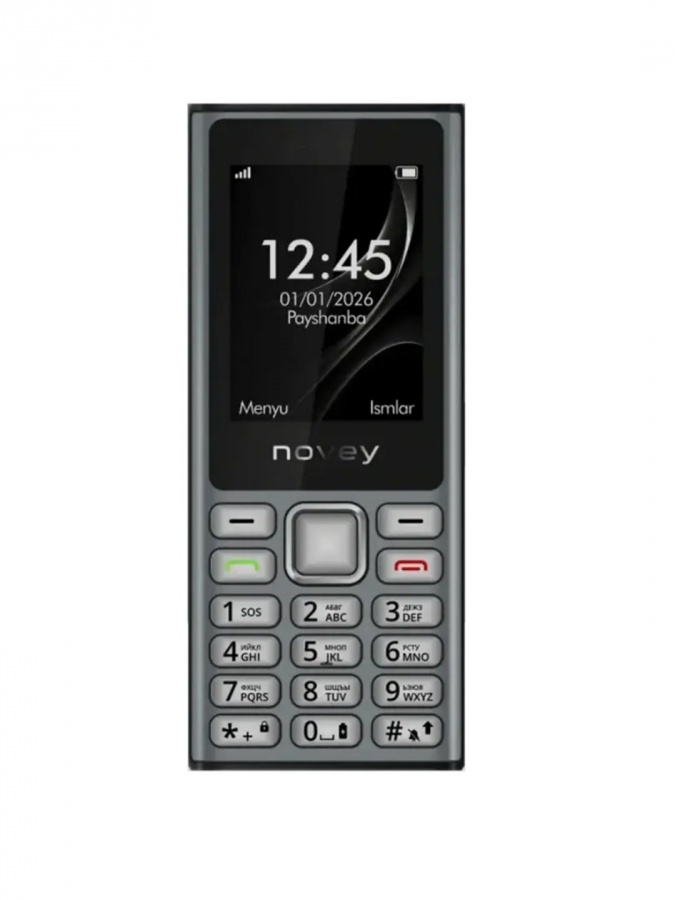 Tugmachali telefon Novey ONE SIM Kulrang