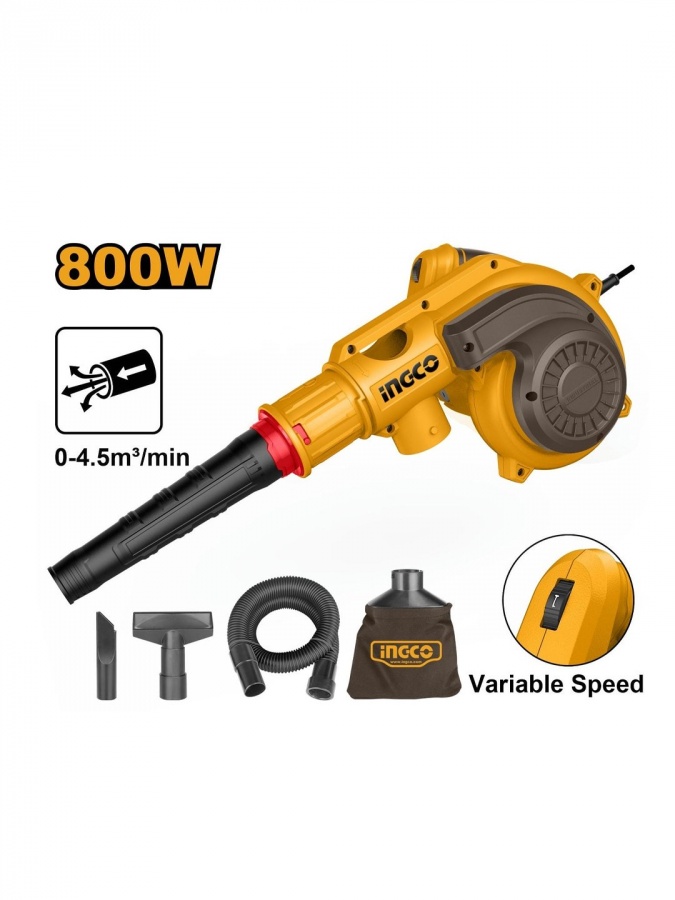 Воздуходувка электрическая INGCO AB8038 INDUSTRIAL 800 Вт
