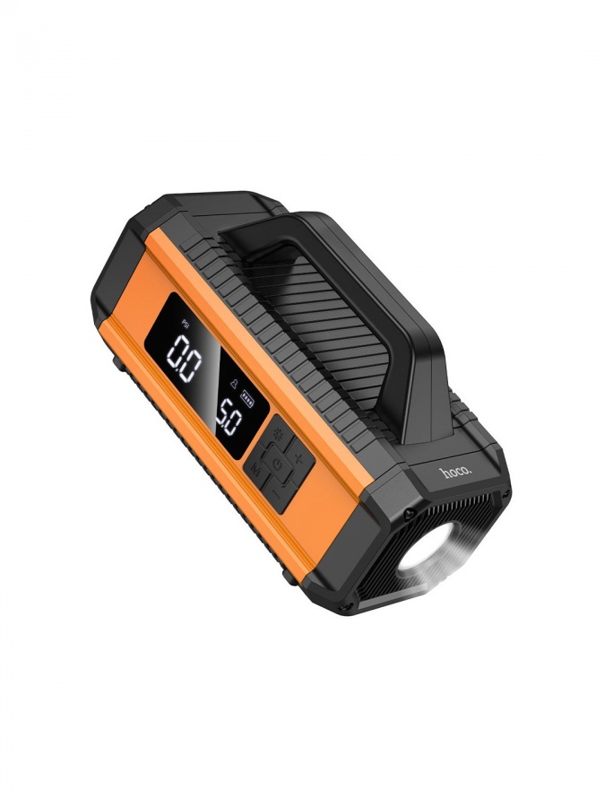 Portativ akkumulyator HOCO QS4 Intelligent 10000 mAh s puskovo qurilma va avtomobil nasosi bilan