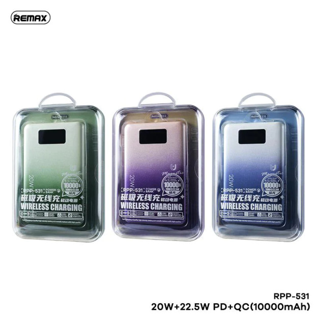 Внешний аккумулятор с беспроводной зарядкой REMAX RPP 531 10000mAh