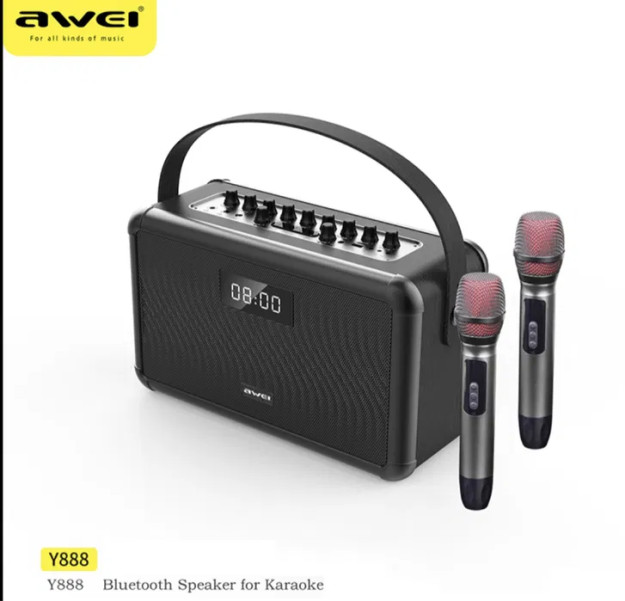 Awei y888 karnay 100W chiqish quvvati 58694 mikrofon bilan ajoyib Bass