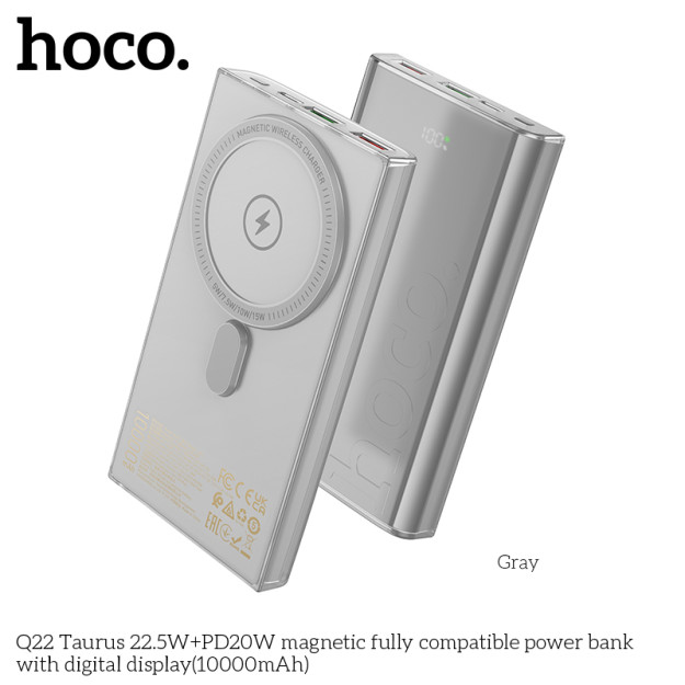 Hoco q22 10000mAh quvvat banki, oltingugurt 60826