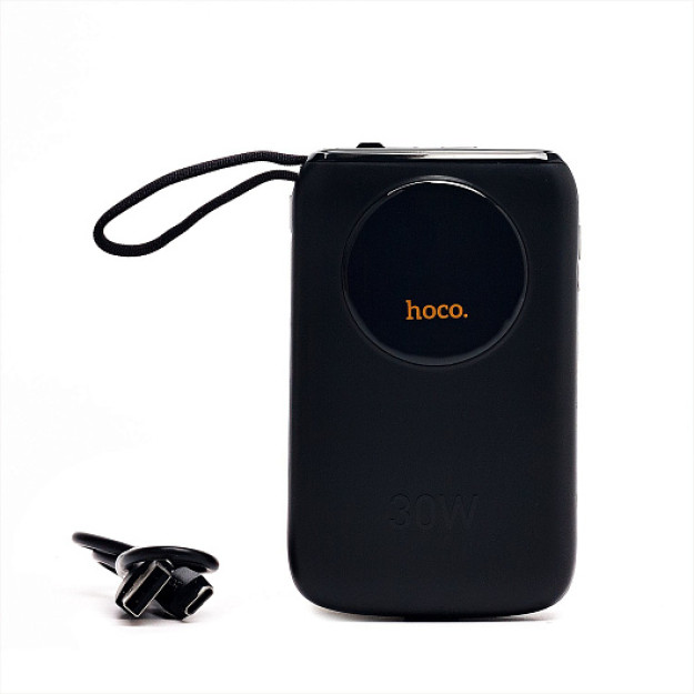 HOCO Q19 Мини повербанк на 10000 mAh/фиолетовый с проводами зарядки IP/USB-C 60805