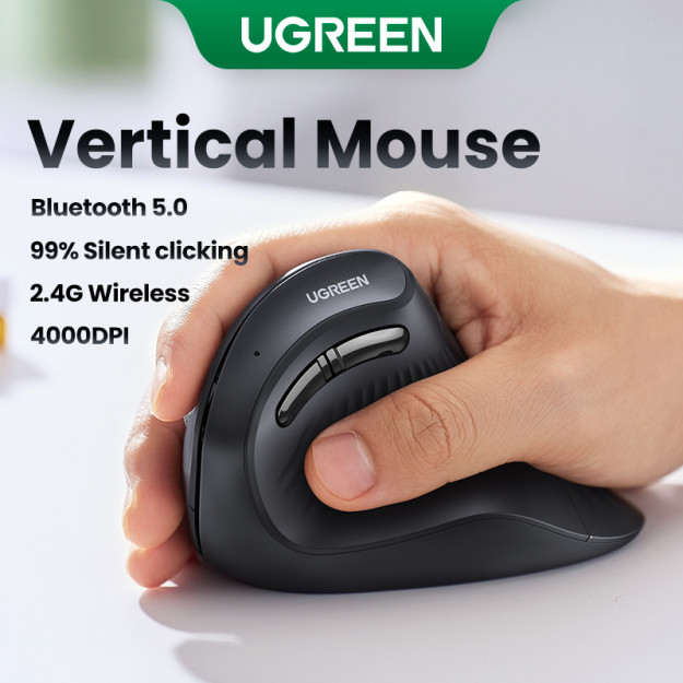 Simsiz kompyuter sichqonchasi vertikal UGREEN MU008 2.4 G + BT 65174