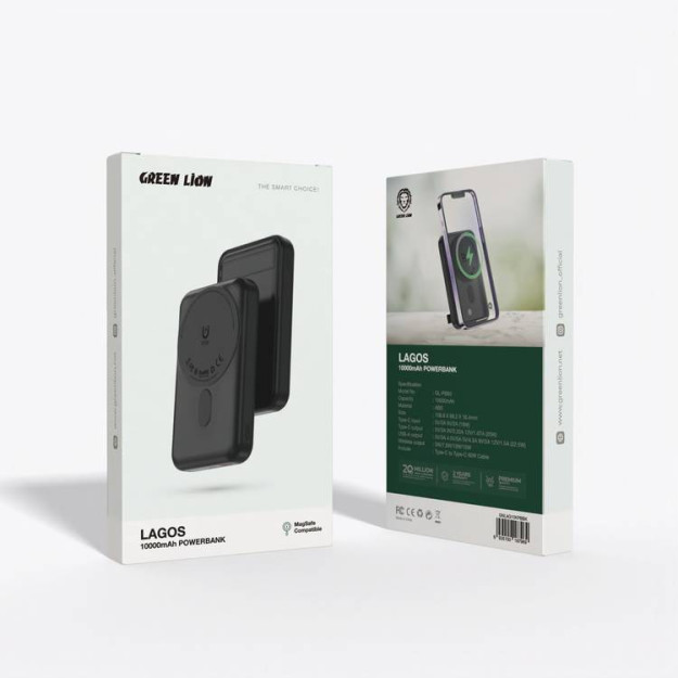 BAT BANK Green Lagos 10000mAh (GNLAG10K) portativ batareyasi 66523
